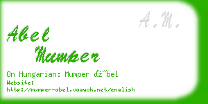 abel mumper business card